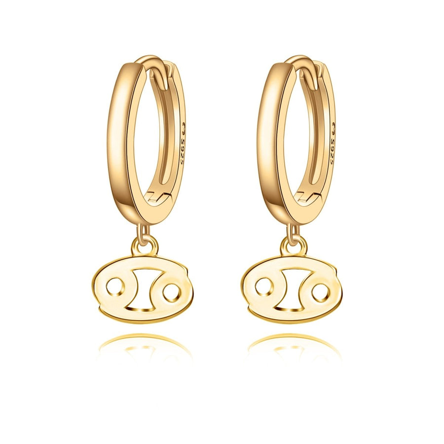 Boucles d’oreilles Signes · Plaqué Or 18K / Cancer