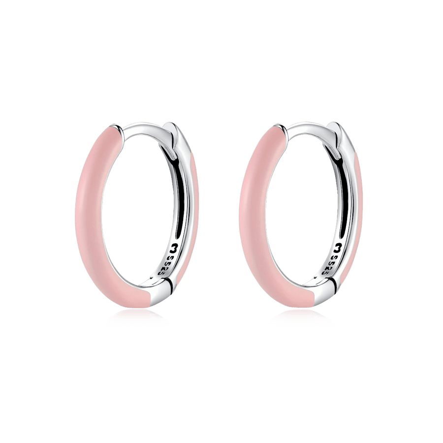 Boucles d’oreilles Solarium · Argent / Rose