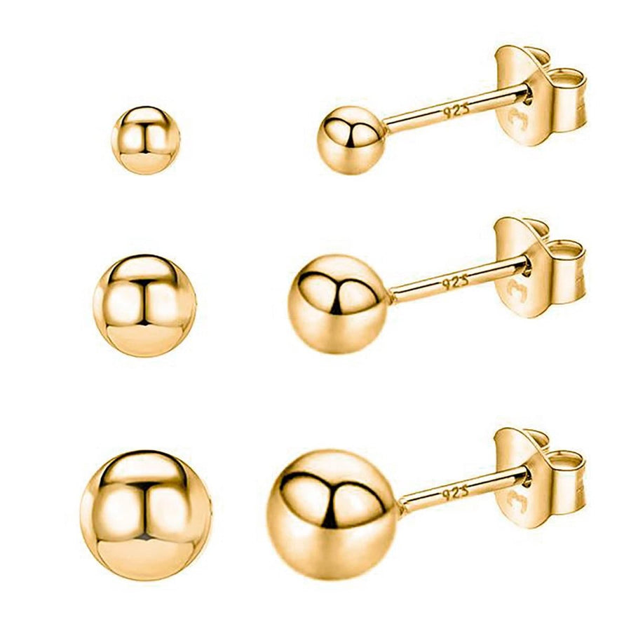 Boucles d’oreilles Spherical · Plaqué Or 18K / Ensemble (Toutes les tailles)
