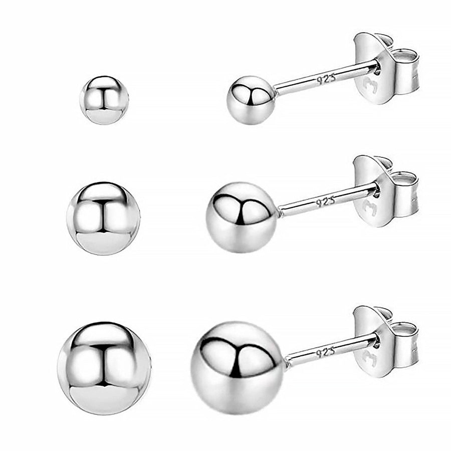 Boucles d’oreilles Spherical · Argent / Ensemble (Toutes les tailles)
