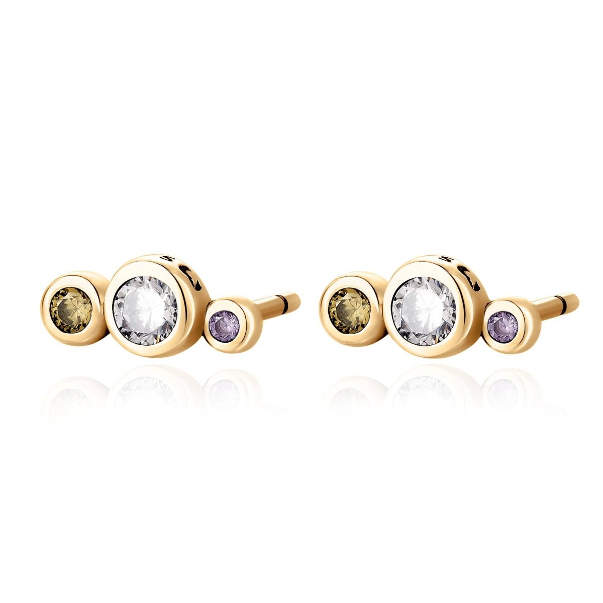 Pendientes Tres Brillantes - LePetiteMarie
