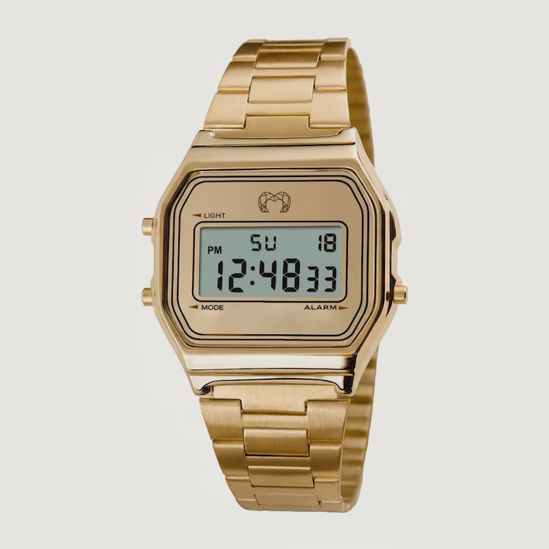 Montre digitale vintage ~ Or