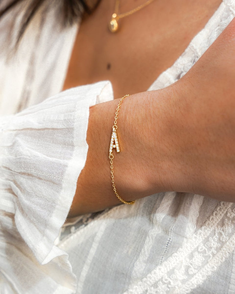 Bracelet Lettres Alpha brillantes
