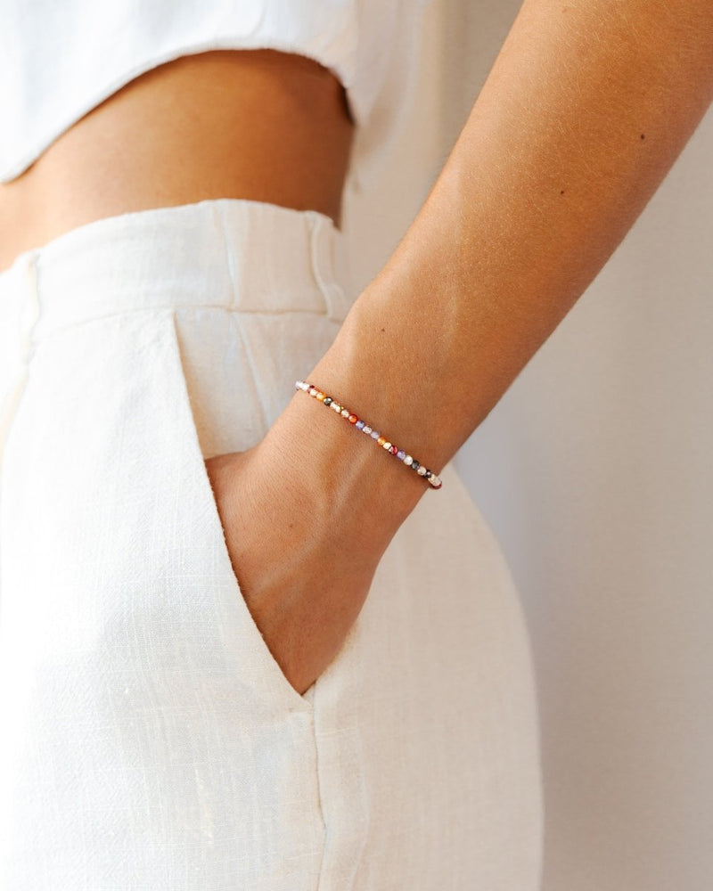 Bracelet à perles colorées