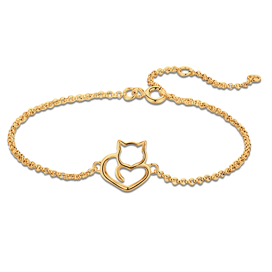 Bracelet amoureux des chats · Plaqué Or 18K