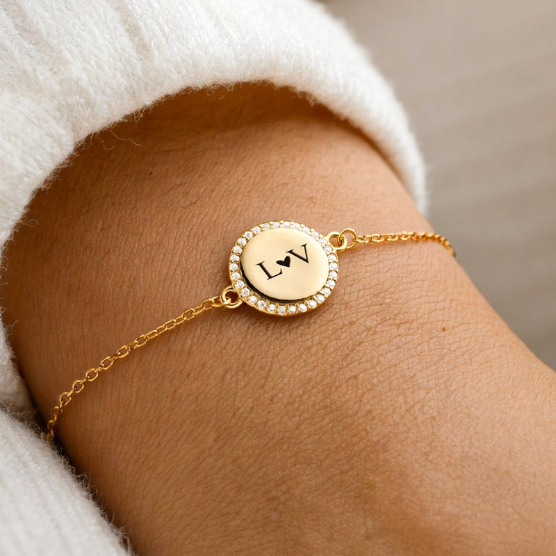 Crystalline Contour Bracelet - Personalized - SophiaJewels