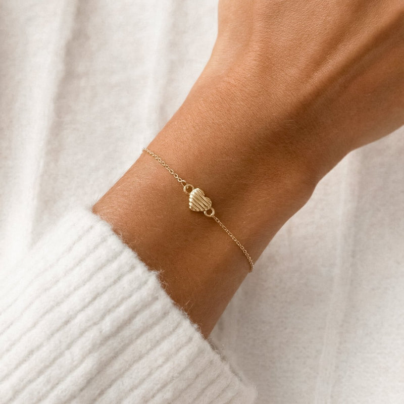Bracelet cœur en relief