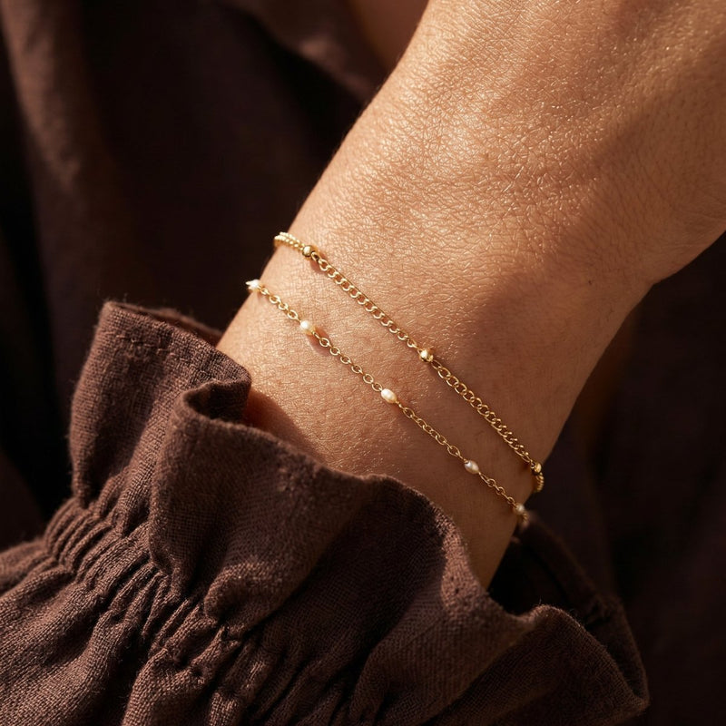 Bracelet Perles blanches