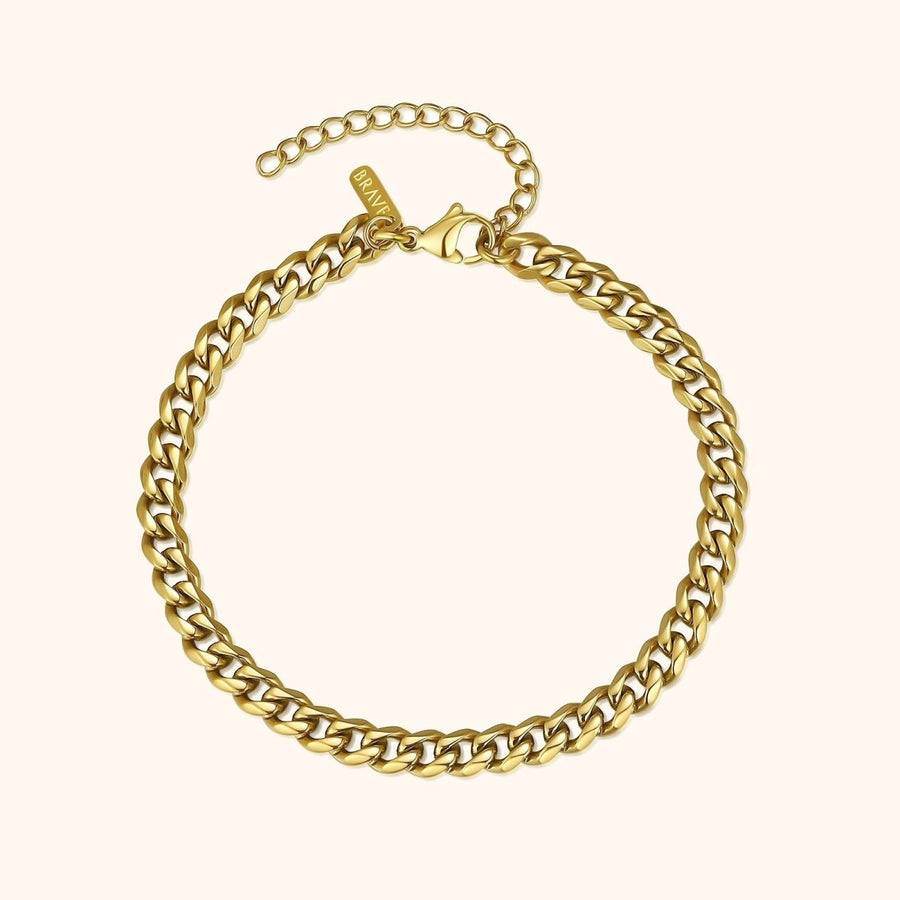 Bracelet homme BRAVE Cuban · Plaqué Or 18K / 5mm
