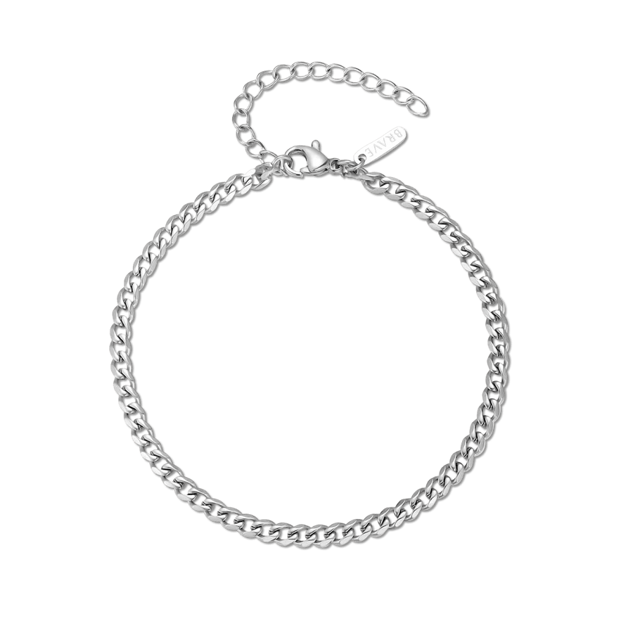 Bracelet homme BRAVE Cuban · Argent / 3mm