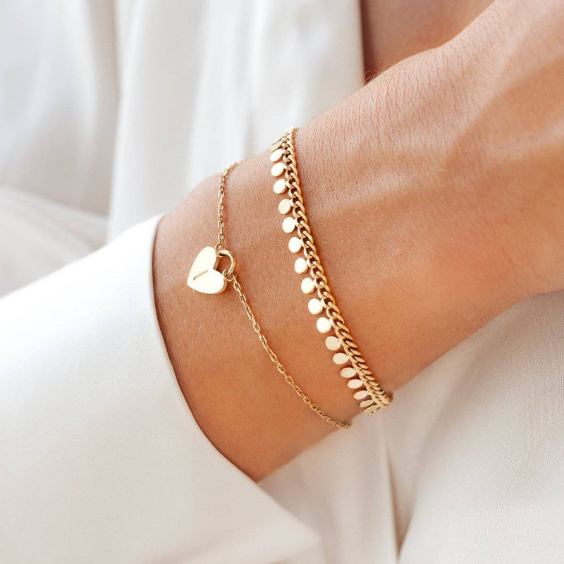 Bracelet Initial Cœur