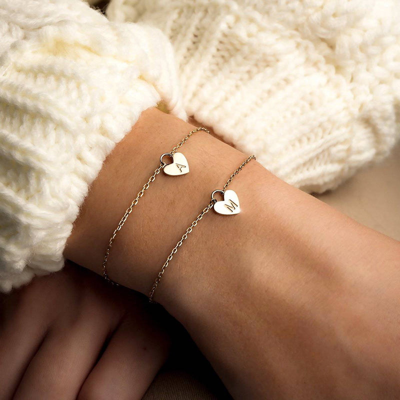 Bracelet Initial Cœur