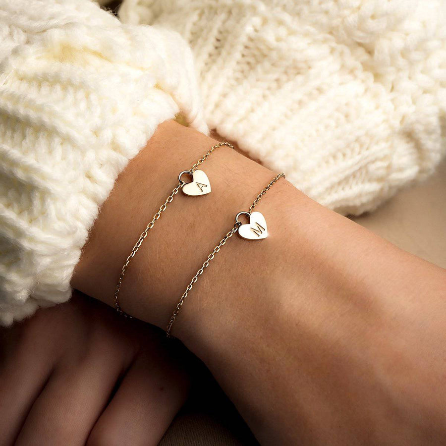 Bracelet cœur initiale