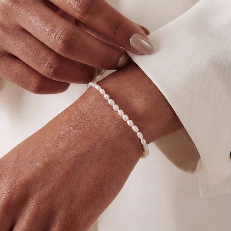 Bracelet perles soyeuses
