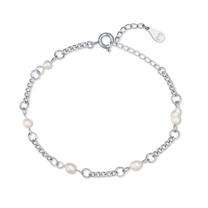 Bracelet petites perles blanches