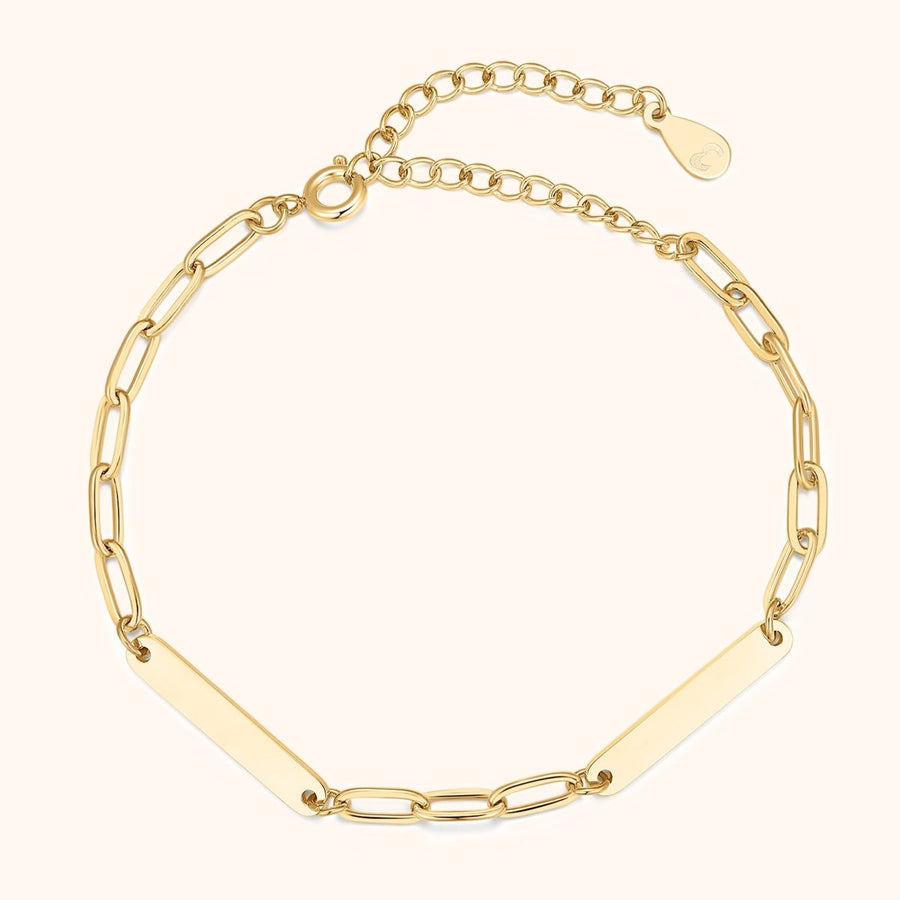 Bracelet Unions - Personnalisé · Plaqué Or 18K / 2 Noms