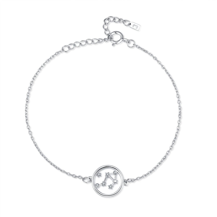 Glänzendes Sternzeichen-Armband · Silber / Waage