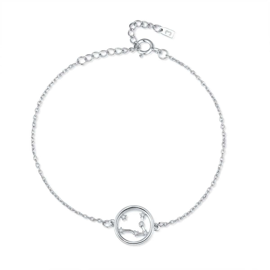Glänzendes Sternzeichen-Armband · Silber / Fische