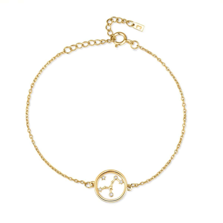 Glänzendes Sternzeichen-Armband · 18K Vergoldung / Leo
