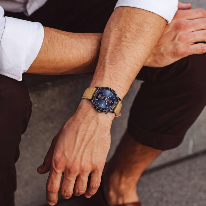 Montre BRAVE ~ Atlantis Black-Dark Blue