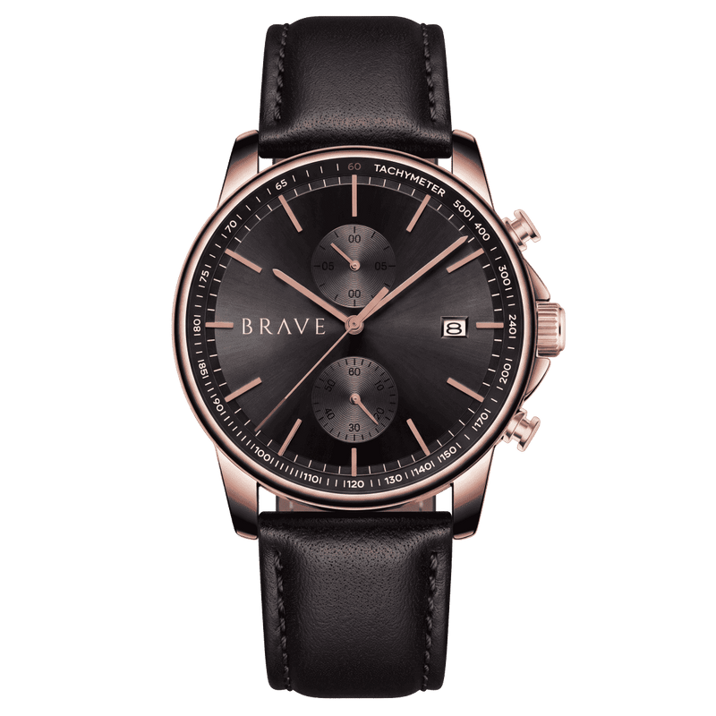 Montre BRAVE ~ Atlantis Rose Gold-Black