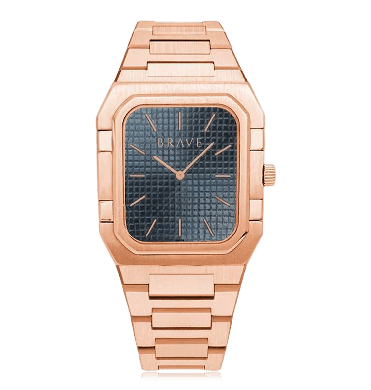 Montre BRAVE ~ Brando or rose-bleu
