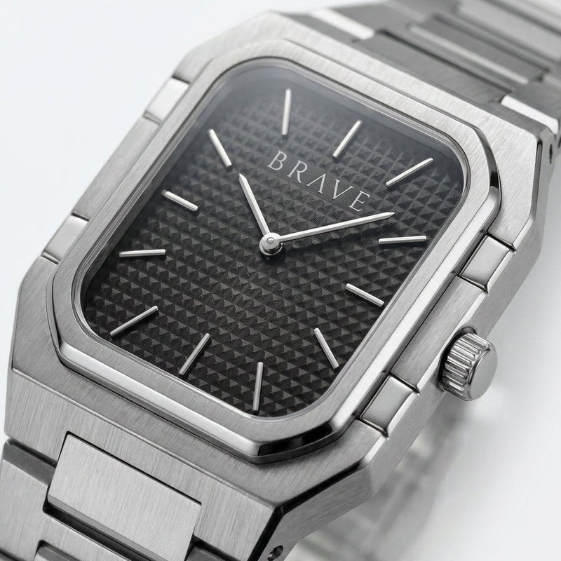 Montre BRAVE ~ Brando argent-noir