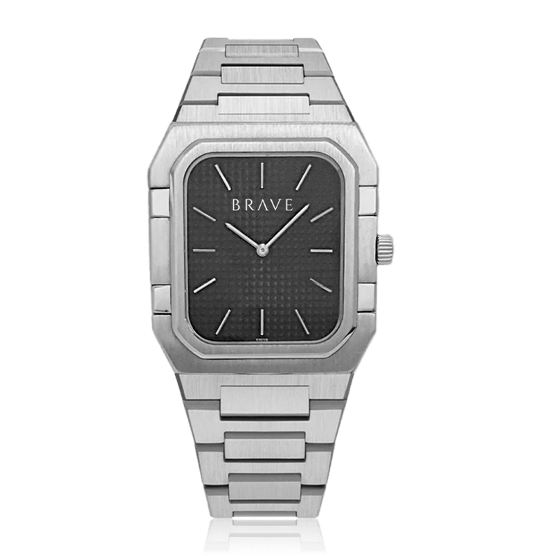 Montre BRAVE ~ Brando argent-noir