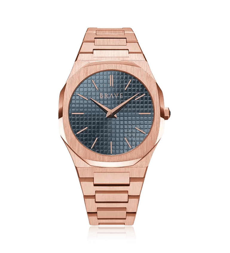 Montre BRAVE ~ Empire Rose Gold-Blue