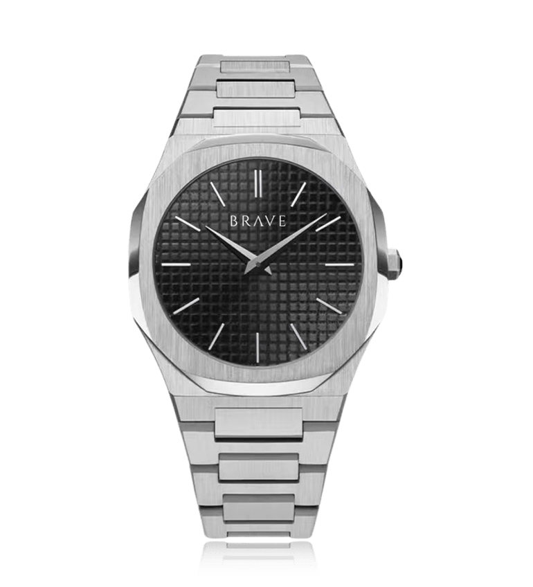 Montre BRAVE ~ Empire Silver-Black