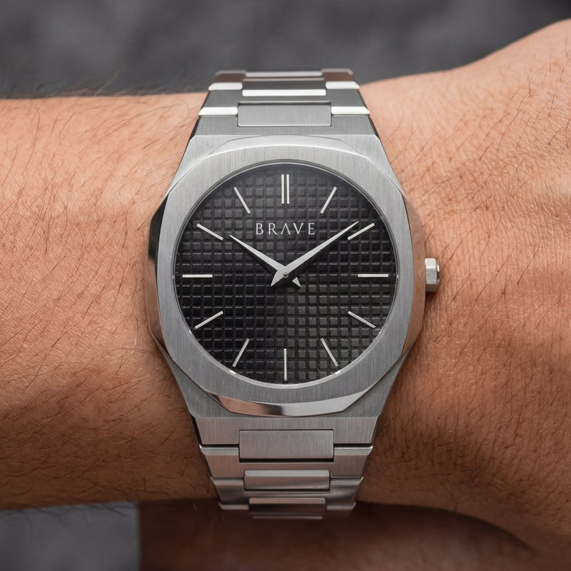 Montre BRAVE ~ Empire Silver-Black