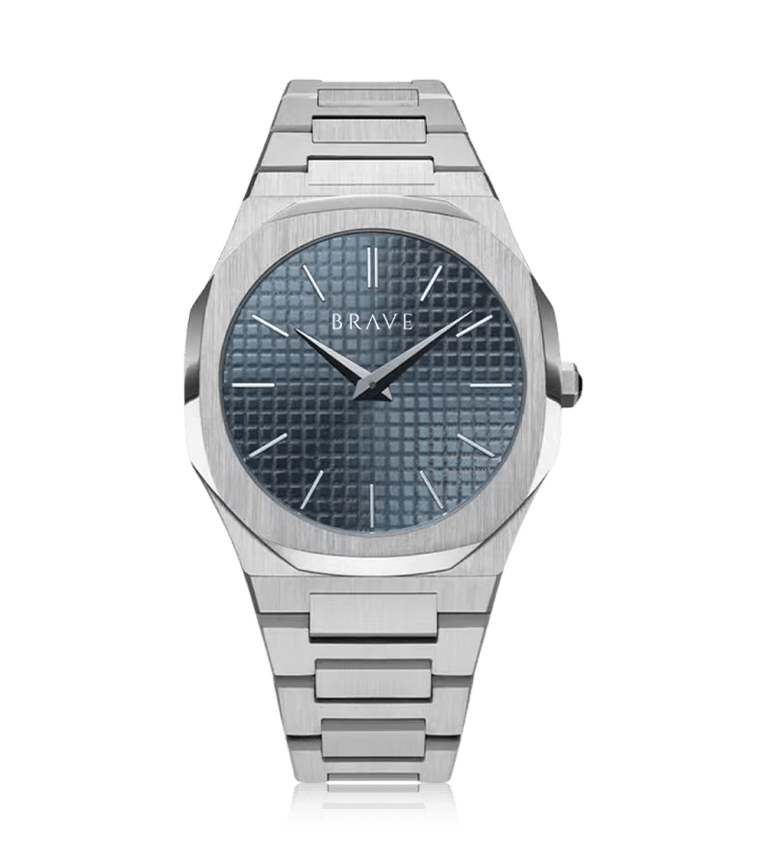 Montre BRAVE ~ Empire Silver-Navy