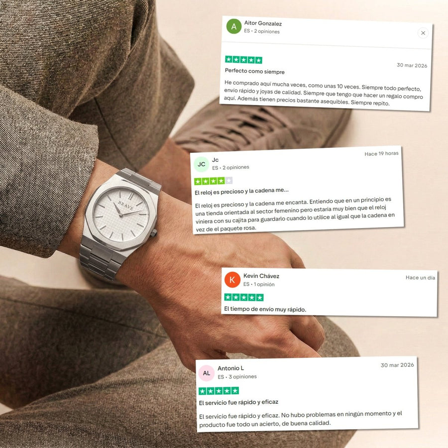 Empire ~ Silber-weiße Uhr BRAVE