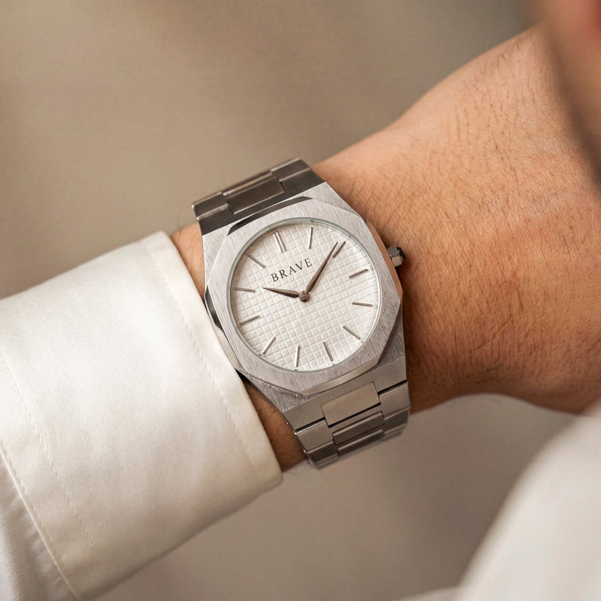 Reloj BRAVE ~ Empire Silver - White - LePetiteMarie