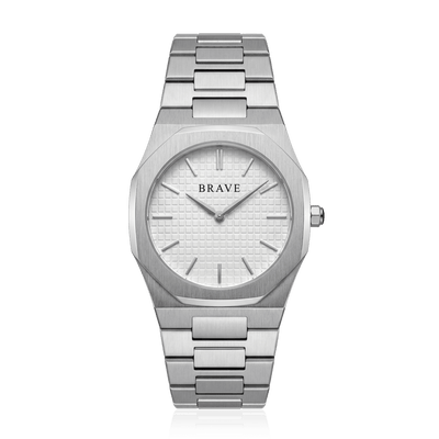 Empire ~ Montre BRAVE argent blanc