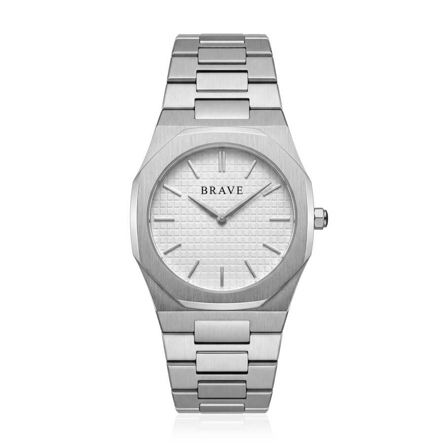 Empire ~ Silber-weiße Uhr BRAVE