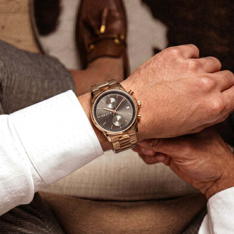 Montre BRAVE ~ Monarca Rose Gold-Black