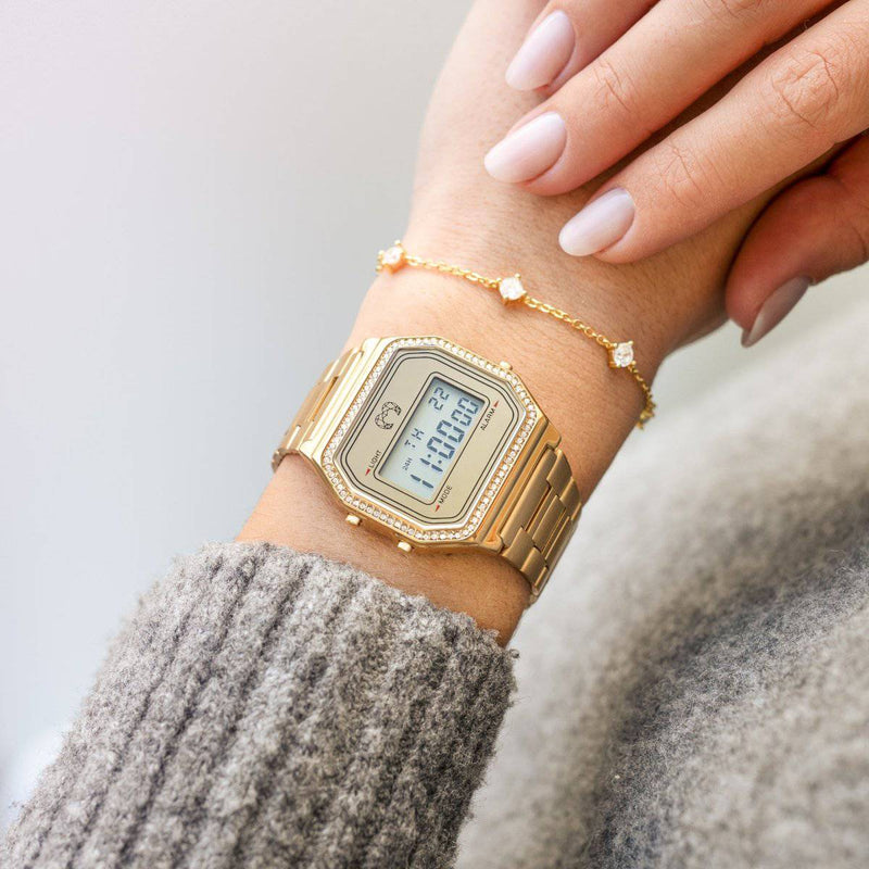 Montre digitale Vintage Brillo ~ Or