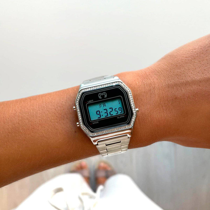 Montre digitale Vintage Brillo ~ Argent