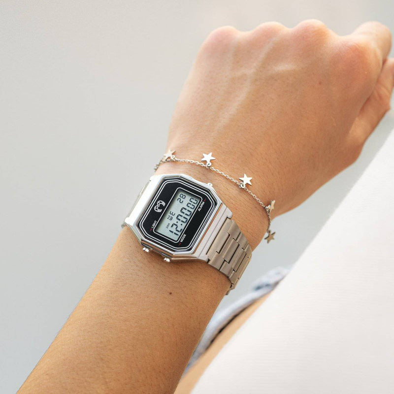 Montre digitale vintage ~ Argent