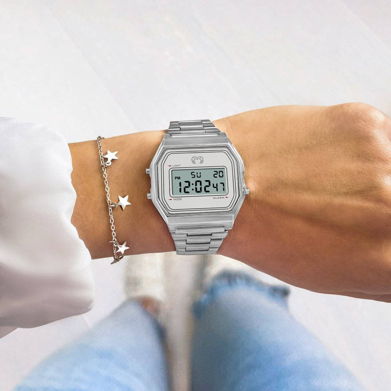 Montre digitale vintage ~ Argent