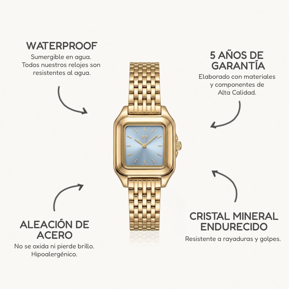 Reloj ~ Hampton Gold - Blue - LePetiteMarie
