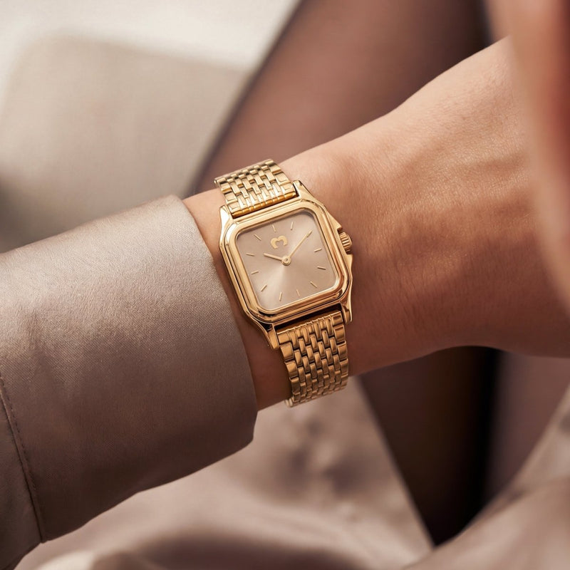 Montre ~ Hampton doré champagne