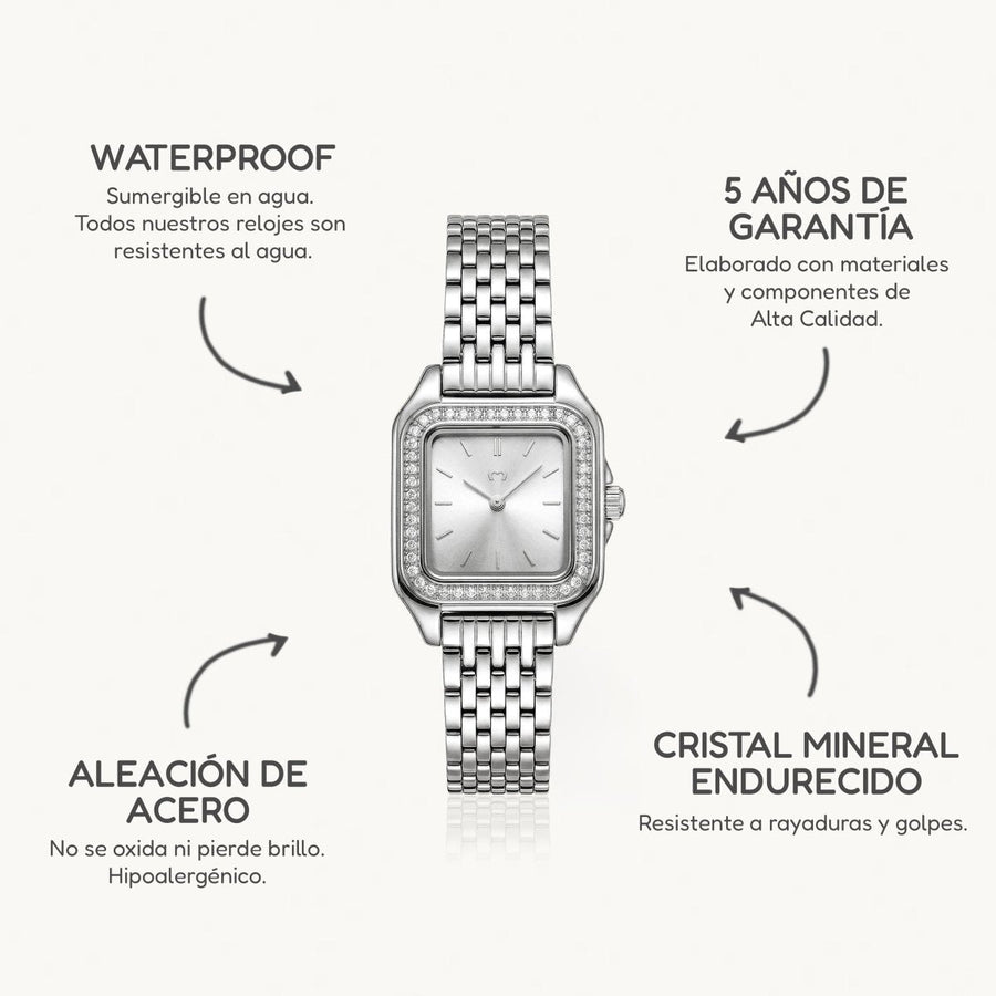 Montre Hampton Lux ~ Argent