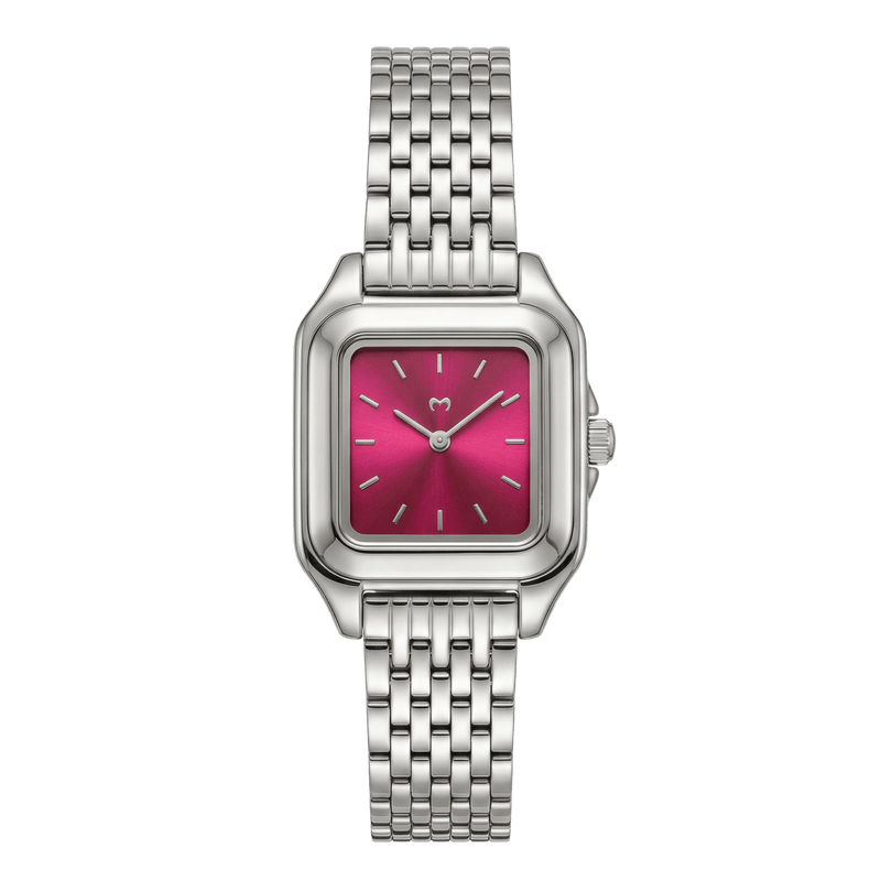 Montre ~ Hampton Silver-Garnet