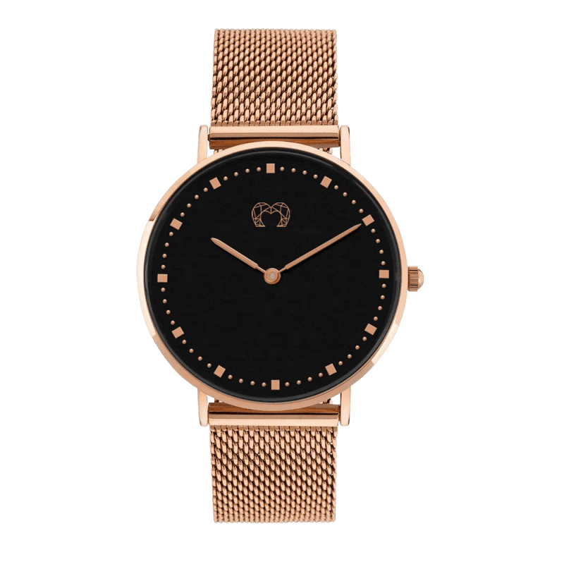 Montre Juliet ~ Or rose et noir