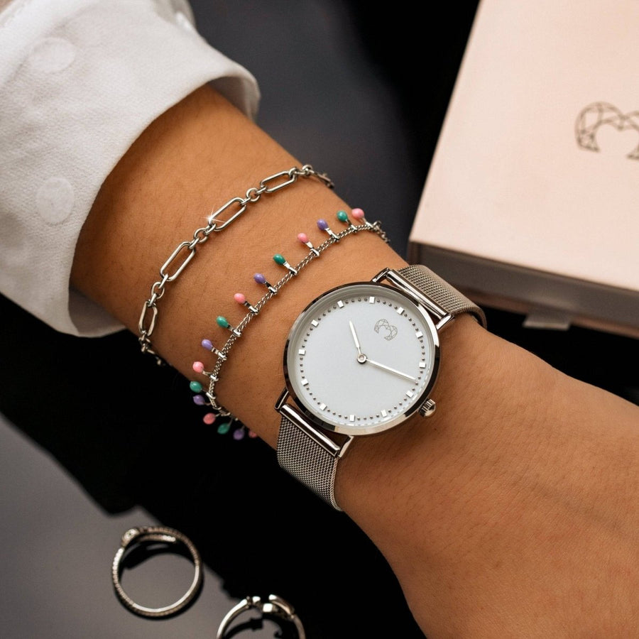 Montre Juliet ~ Argent blanc