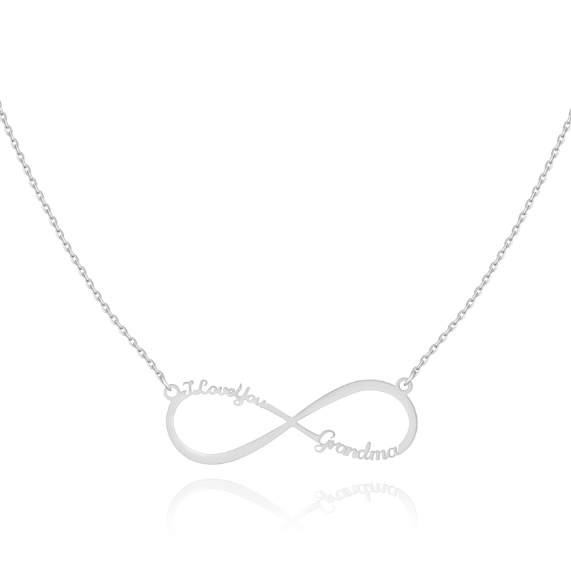 "I Love You Grandma" Necklace ~ Gold/Rose Gold/Silver - SophiaJewels