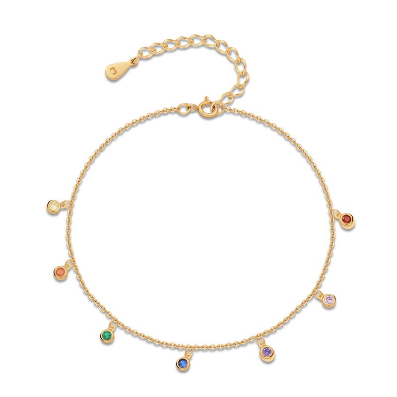 Bracelet de cheville à petits brillants