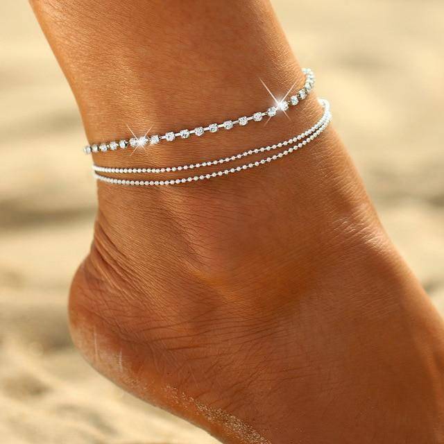 Bracelet de cheville brillant